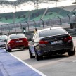BMW M5 and M3 Coupe driven on track at the BMW M Track Experience Asia 2012, Sepang