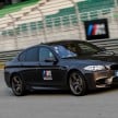 BMW M5 and M3 Coupe driven on track at the BMW M Track Experience Asia 2012, Sepang