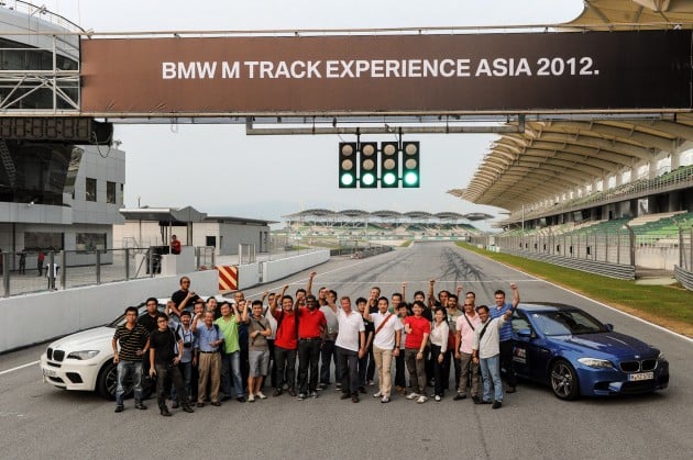BMW M5 and M3 Coupe driven on track at the BMW M Track Experience Asia 2012, Sepang