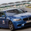 BMW M5 and M3 Coupe driven on track at the BMW M Track Experience Asia 2012, Sepang