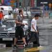 Jazeman Jaafar drives the Mercedes AMG Petronas W03 Formula 1 car around the streets of Kuala Lumpur
