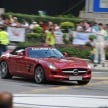 Jazeman Jaafar drives the Mercedes AMG Petronas W03 Formula 1 car around the streets of Kuala Lumpur