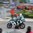 Jazeman Jaafar drives the Mercedes AMG Petronas W03 Formula 1 car around the streets of Kuala Lumpur