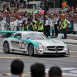 Jazeman Jaafar drives the Mercedes AMG Petronas W03 Formula 1 car around the streets of Kuala Lumpur