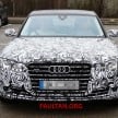 Audi A8 facelift sighted, new grille and tail lamps