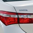 2014 Toyota Corolla Altis 1.8E, 2.0G and 2.0V estimated pricelist for Malaysia: RM115k to RM137k