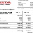 Honda Accord launched in Malaysia – from RM140k