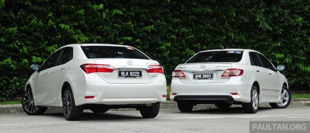 Old_new_2014_Toyota_Corolla_Altis_compared_ 003