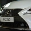 Lexus RC coupe launched in Malaysia – RC 350 Luxury for RM526k, 5.0 V8-powered RC F for RM782k