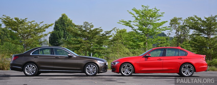 GALLERY: W205 Merc C-Class vs F30 BMW 3 Series 286256