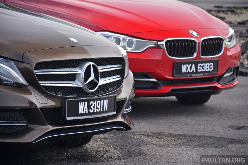 GALLERY: W205 Merc C-Class vs F30 BMW 3 Series 286263