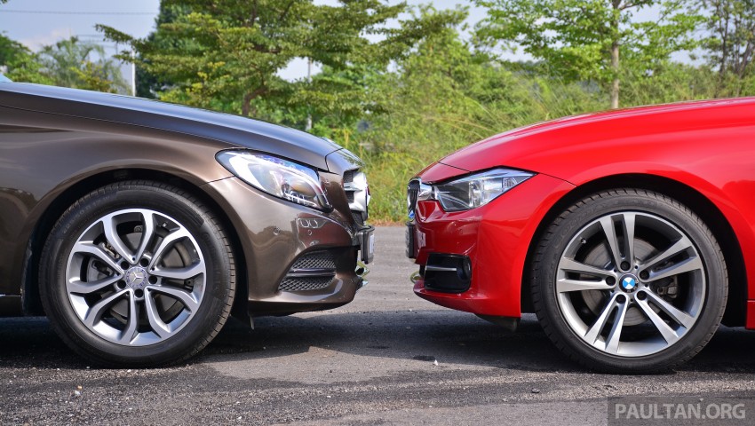 GALLERY: W205 Merc C-Class vs F30 BMW 3 Series 286268