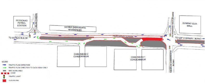 Night traffic contra flow at Persiaran Surian from today 296752
