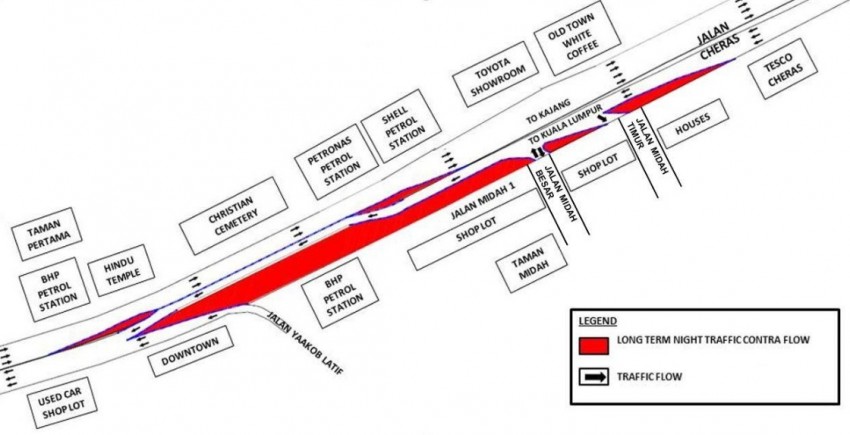 KL MRT: Jalan Cheras to undergo road realignment works, night traffic management on Sprint continues 335932