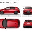2016 Peugeot 308 GTi unveiled: 270 hp Gallic hot hatch