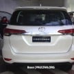 2016 Toyota Fortuner debuts in Thailand, from RM133k