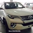 2016 Toyota Fortuner debuts in Thailand, from RM133k