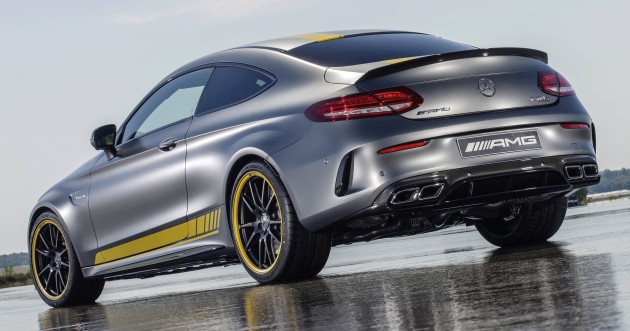 Special Model Mercedes-AMG C 63 Coupé Edition 1, designo Magno Selenite Grey with yellow film coating