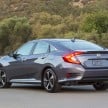 2016 Honda Civic – full technical details on the 10th gen sedan, which benchmarks the 3 Series, C-Class