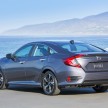 2016 Honda Civic – full technical details on the 10th gen sedan, which benchmarks the 3 Series, C-Class