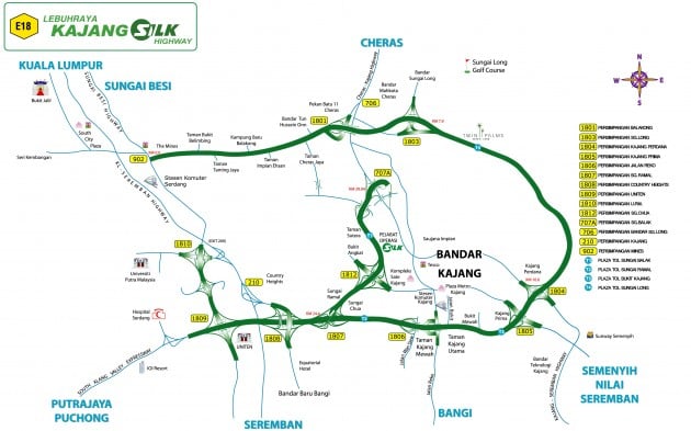 Kajang SILK map