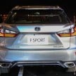 New fourth-gen Lexus RX launched in Malaysia – 200t, 350, 450h and F Sport variants, from RM389k