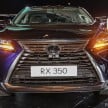 New fourth-gen Lexus RX launched in Malaysia – 200t, 350, 450h and F Sport variants, from RM389k