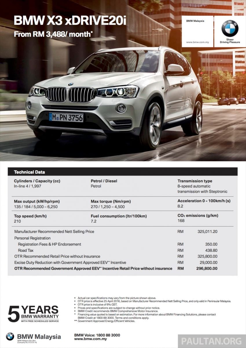 BMW 5 Series, X3 and 3 Series Gran Turismo get EEV status incentives – prices up to RM39,000 lower 483521