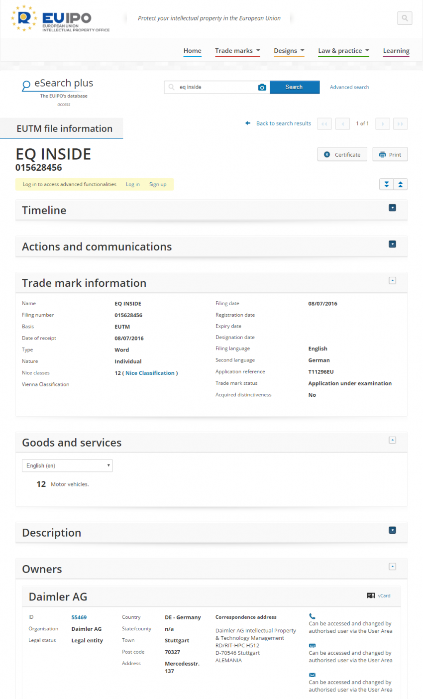 Mercedes’ electric vehicle sub-brand to be called EQ? 533910