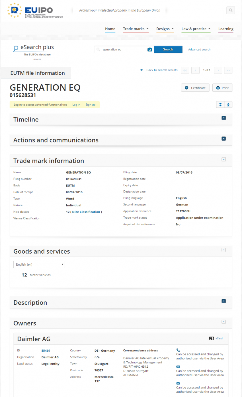 Mercedes’ electric vehicle sub-brand to be called EQ? 533916