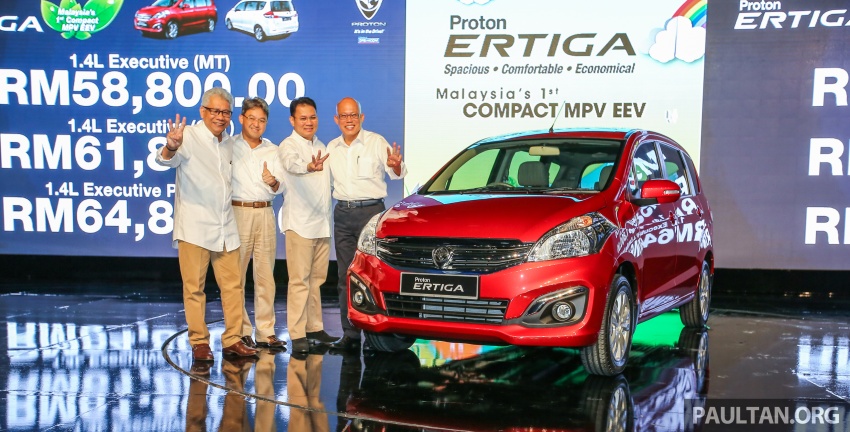 MPV Proton Ertiga dilancarkan – enam-tempat duduk, 1.4 liter VVT, harga bermula RM58,800 – RM64,800 584038