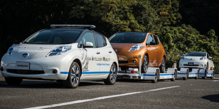 VIDEO:Nissan Leaf digunakan sebagai kereta tunda tanpa pemandu untuk memindahkan stok di kilangnya 591897