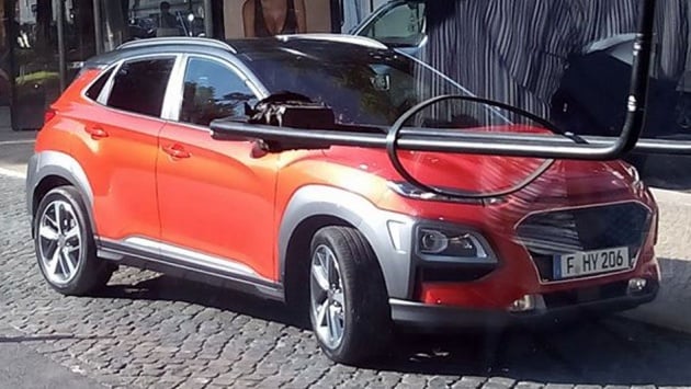 Hyundai Kona spotted undisguised with funky looks