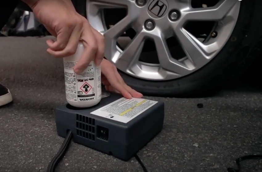 VIDEO: No spare tyre, so how does the Honda City and Jazz Hybrid’s tyre repair kit work? Here’s a demo 706959