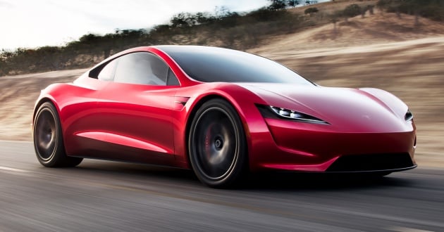 Tesla Roadster – second-generation debuts; 0-97 km/h in 1.9 seconds, 402 km/h top speed, 998 km range