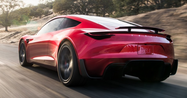 Tesla Roadster – second-generation debuts; 0-97 km/h in 1.9 seconds, 402 km/h top speed, 998 km range