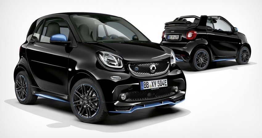 smart EQ fortwo, forfour nightsky edition EVs unveiled – new fast charger, car-sharing service also introduced 786759