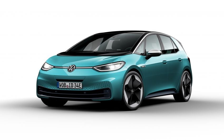 Volkswagen ID.3 pure electric car debuts – rear-wheel drive, up to 550 km range; from RM138k in Germany 1012287