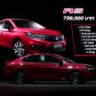 2020 Honda City compared against B-segment sedan competition – Toyota Vios, Nissan Almera and Mazda 2