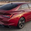 2021 Hyundai Elantra, Elantra Hybrid debut – four-door coupe style, dual-screen setup, 64-colour LED lights!