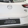 Mazda CX-3 Limited Edition accessories package – bodykit, suede interior, chassis bracing, JBL, RM14.5k