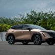 Nissan Ariya gets new Aurora Green, Akatsuki Copper colours – water-based process emits 25% less CO2
