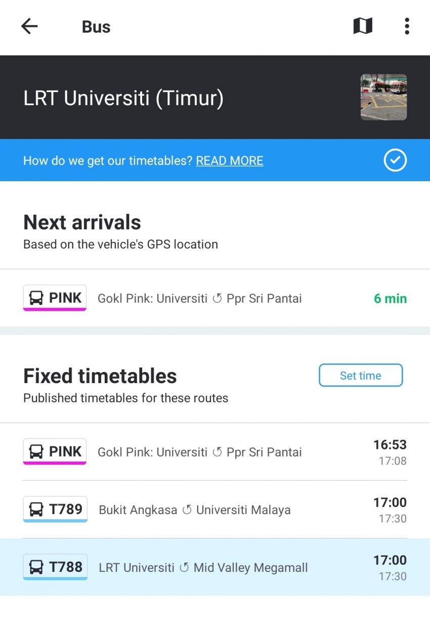 Moovit app shows real-time location of Rapid buses 1167076