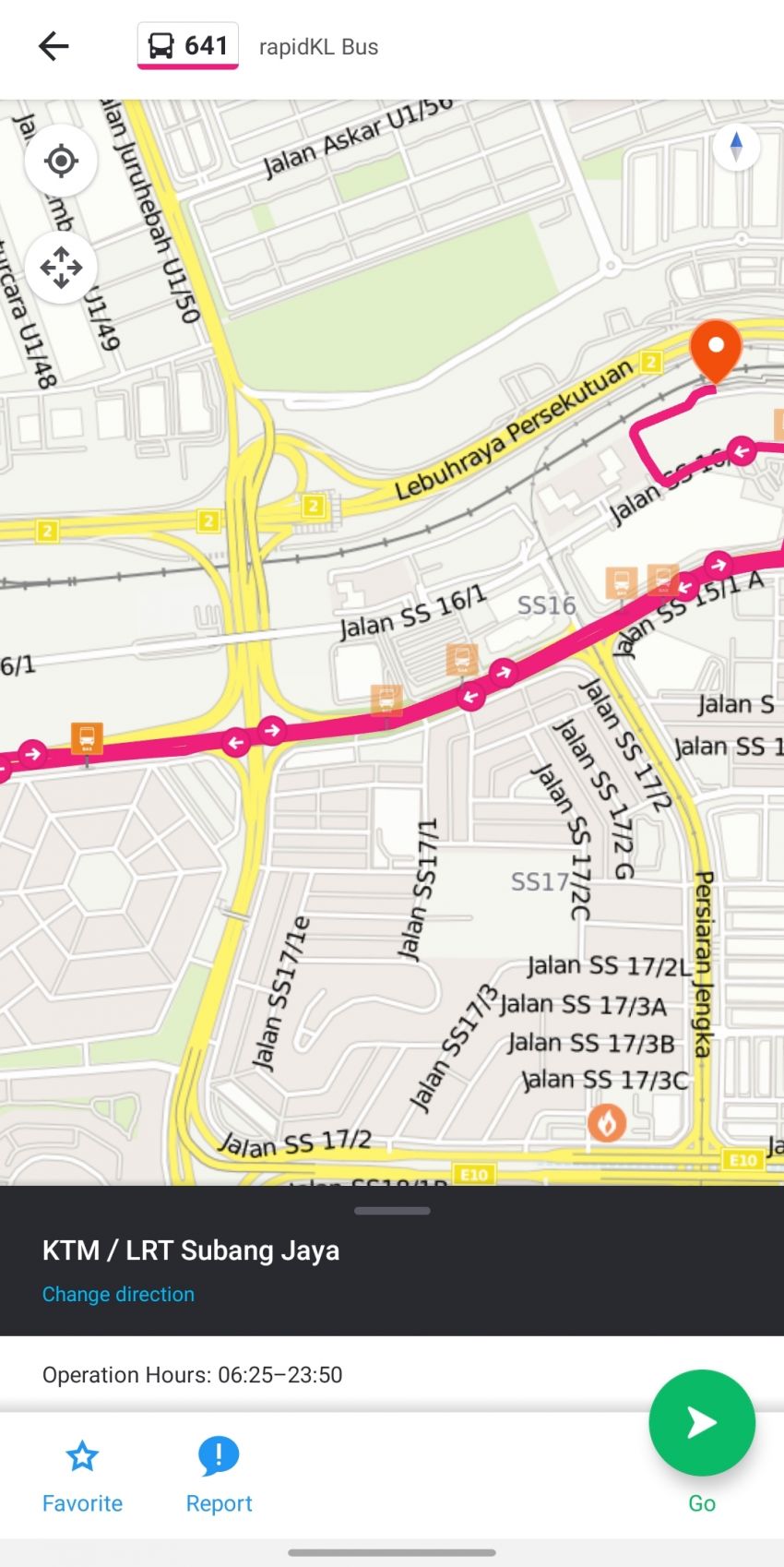 Moovit app shows real-time location of Rapid buses 1167077