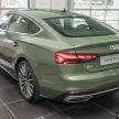 2020 Audi A5 Sportback facelift now in Malaysia – mild hybrid; RM350,900 for 2.0 TFSI, RM377,900 for quattro