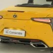 Lexus LC 500 Convertible launched in Malaysia – 5.0L NA V8 with 470 hp, folding soft top; RM1.35 million
