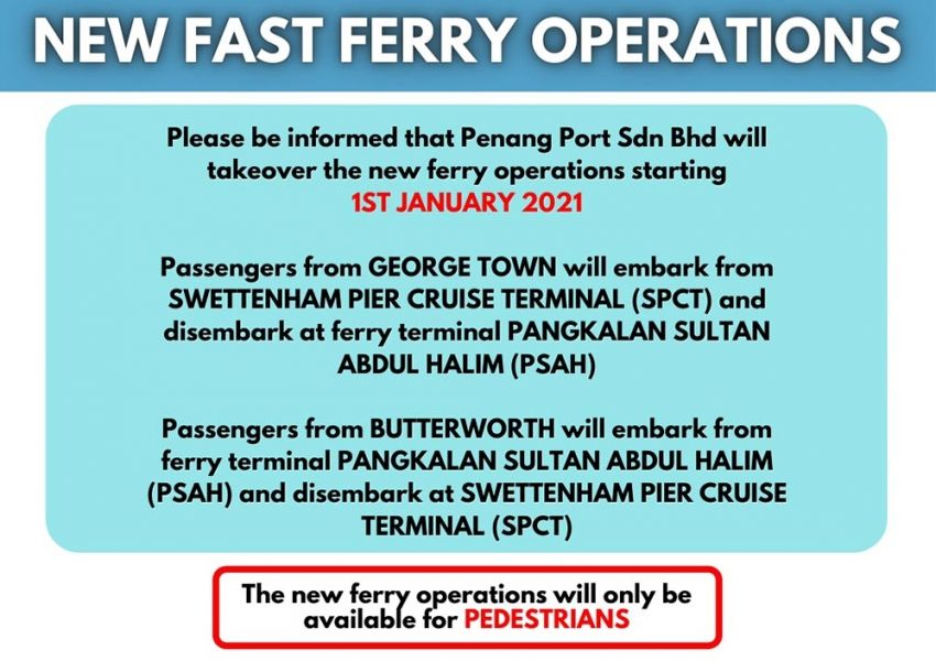 Penang fast ferry service to begin January 1 – no cars 1227601