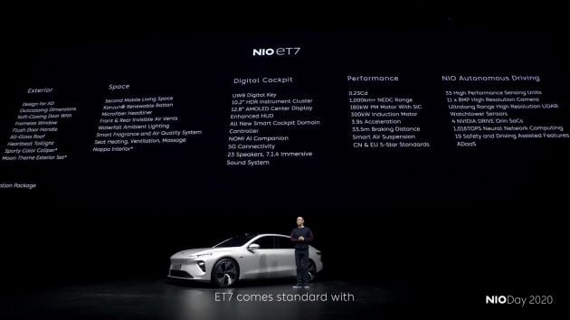 Nio ET7 officially revealed with 653 PS and 150-kWh battery – over 1,000 km EV range; autonomous driving