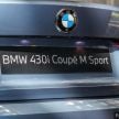 G22 BMW 430i Coupe M Sport launched in Malaysia – 2.0L turbo engine with 258 hp, 400 Nm; from RM442k