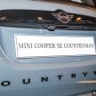 2021 MINI Countryman facelift launched in Malaysia – F60 Cooper S, Cooper SE; AEB std; RM237k-RM251k